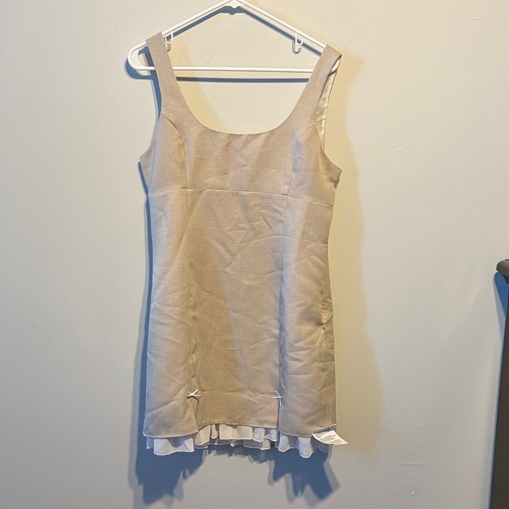 Miss Selfridge Beige Mini Dress